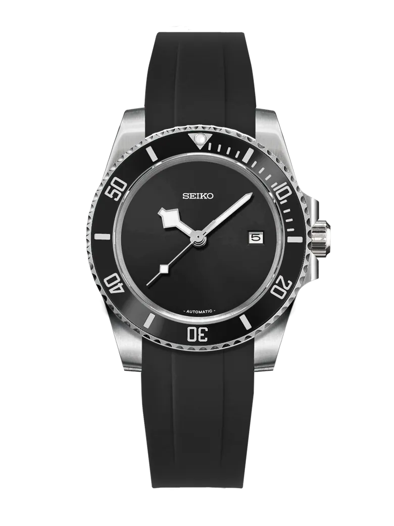 Seiko Submariner Stealth Mod, Original Black