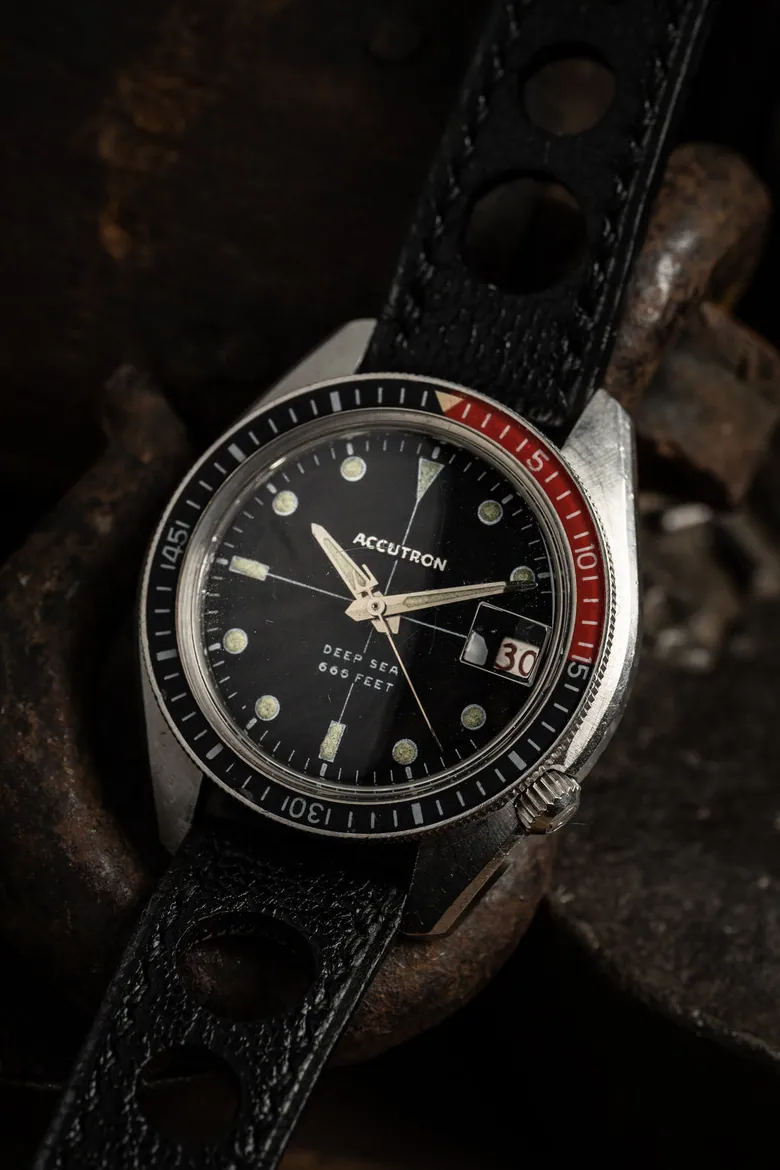 1960's Accutron Deep Sea 666' Devil Diver Bulova Skin Diver Dive Watch