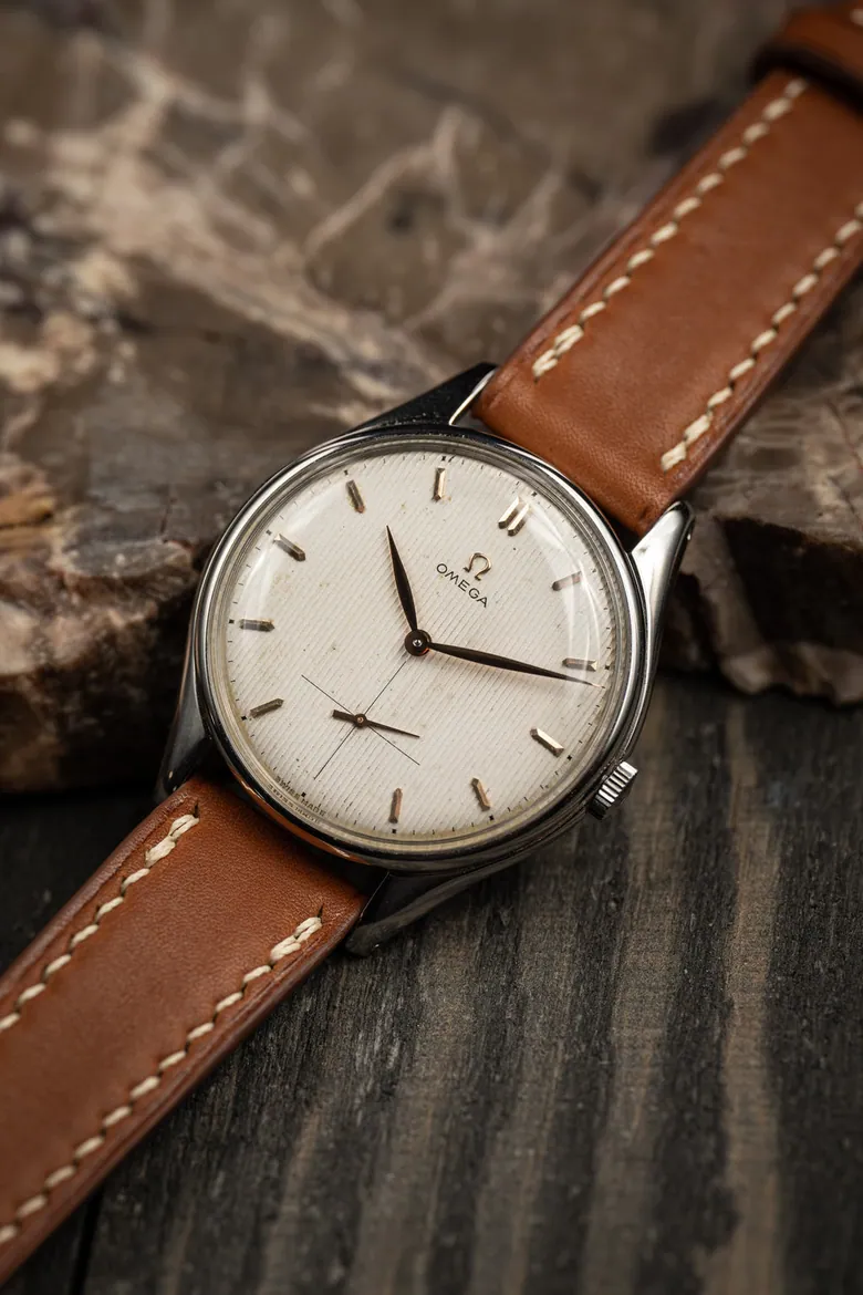 Omega Constellation 1950's Jumbo Calatrava with Tapestry Dial