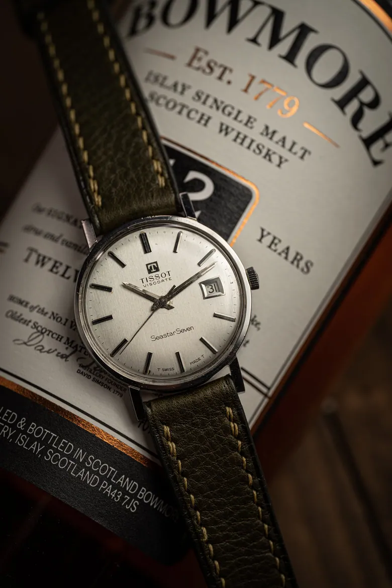 Tissot Searstar Seven with sunburst dial and date function vintage