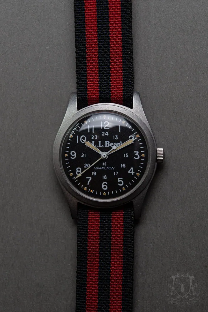 Hamilton for LL Bean Field Watch with original single pass strap