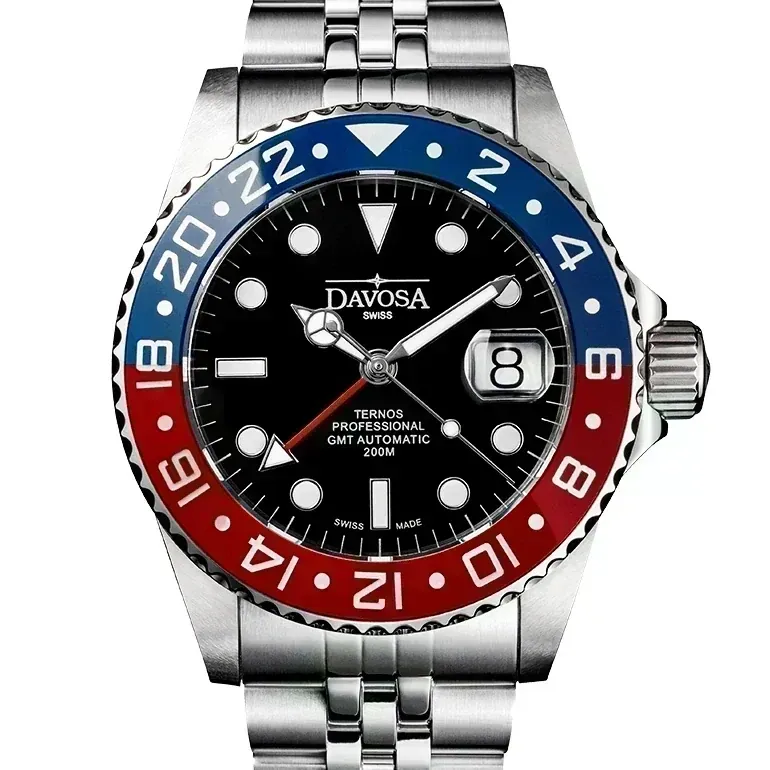 Ternos Professional Automatic 200m GMT Red Blue Diving Watch 16157106