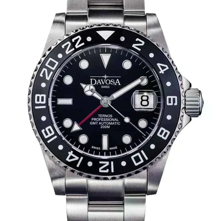Ternos Professional Automatic 200m GMT Black Diving Watch 16157150
