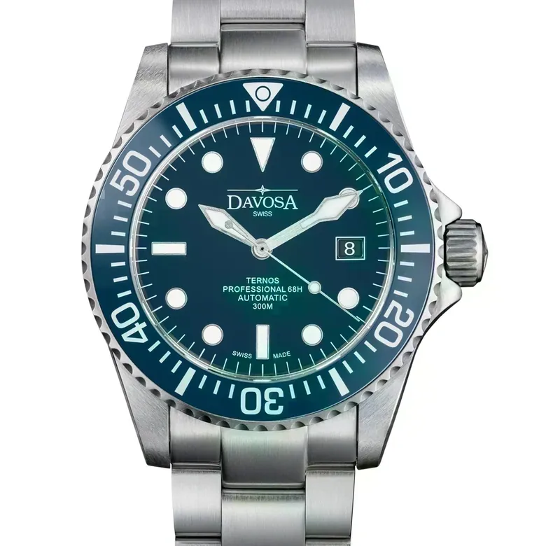 Ternos Professional 68h Automatic 300m Blue on Blue Face Diving Watch 16153890