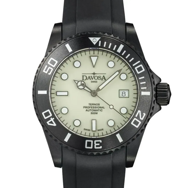 Ternos Professional Auto Megalume Black DLC Diving Watch 16158310 Limited Edition OUTLET