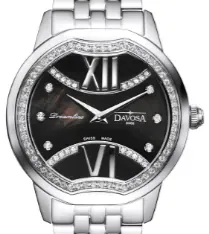 Dreamline II Quartz Swiss-Made Black Diamond Ladies Watch 16857655