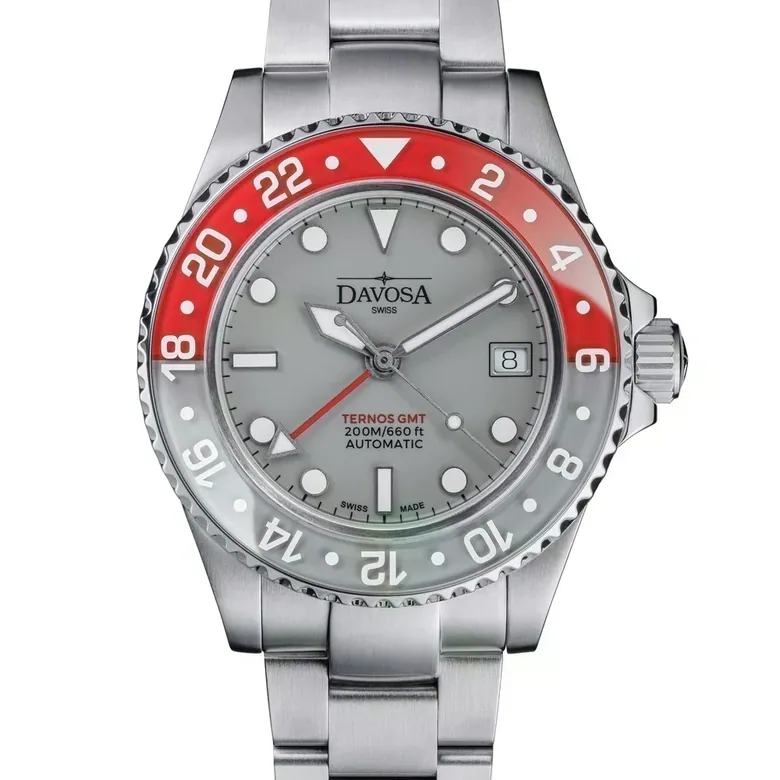 Ternos GMT Lucent Automatic 200m GMT Grey Grey-Red TriaLink Watch 161.592.50