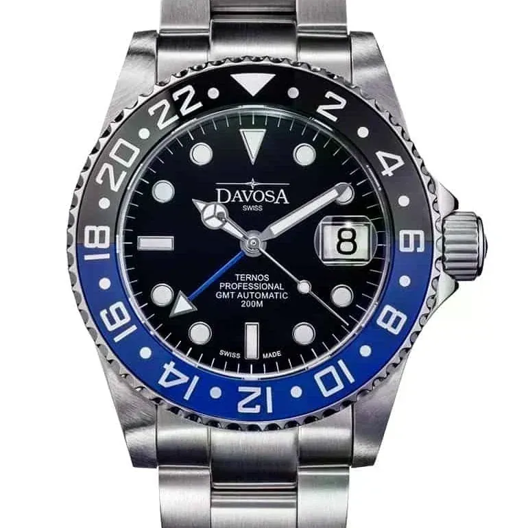 Ternos Professional Automatic 200m GMT Black Blue Diving Watch 16157145