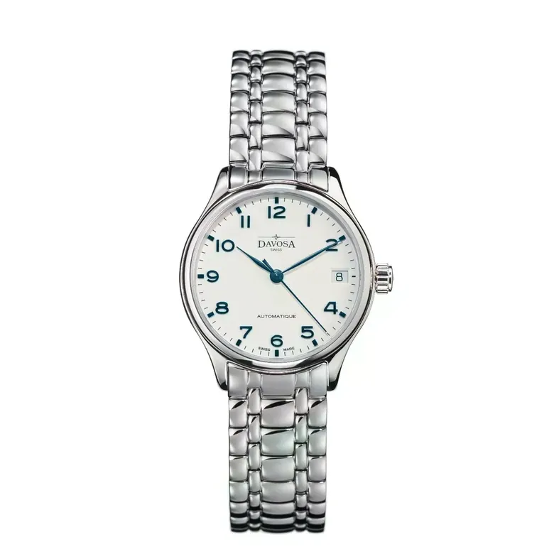 Classic Automatic Swiss-Made White Blue Executive Watch