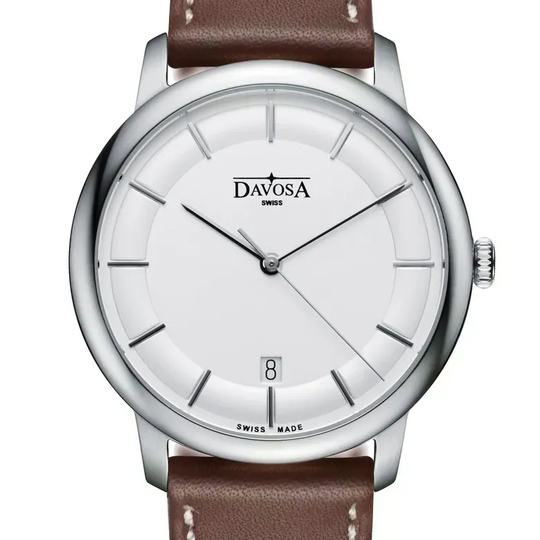 Amaranto Quartz Swiss-Made White Executive Watch 16248015