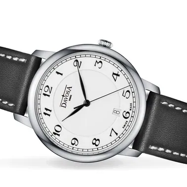 Amaranto Quartz Swiss-Made White Black Executive Watch 16756126
