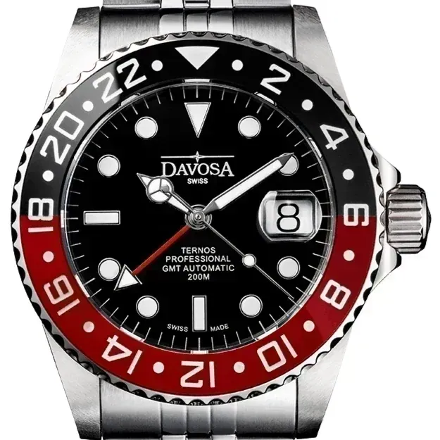 Ternos Professional Automatic 200m GMT Black Red Diving Watch 16157109