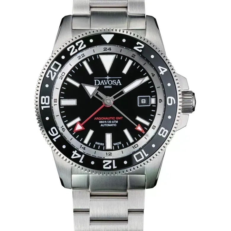 DAVOSA Argonautic World Traveller | Black GMT Watch | 161.542.50
