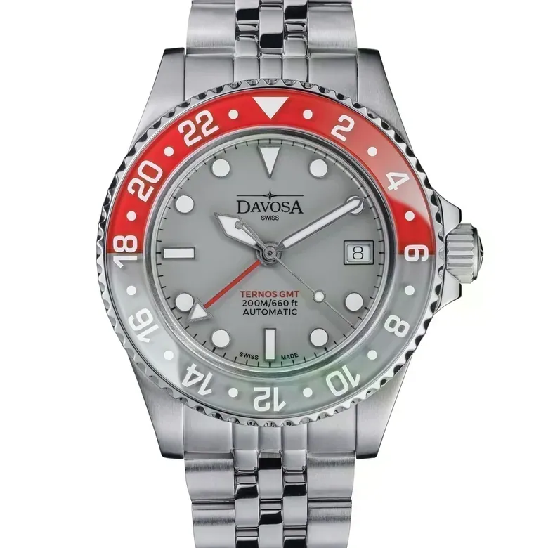Ternos GMT Lucent Automatic 200m GMT Grey Grey-Red PentaLink Watch 161.592.05