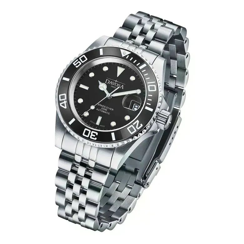 Ternos Ceramic Automatic Swiss-Made Black Diving Watch