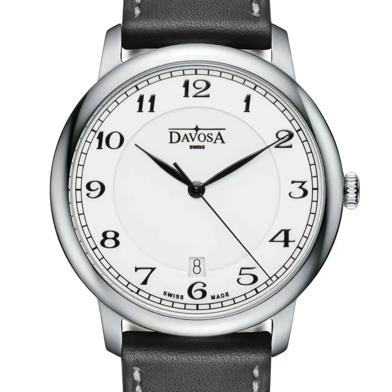 Amaranto Quartz Swiss-Made White Black Executive Watch 16248026