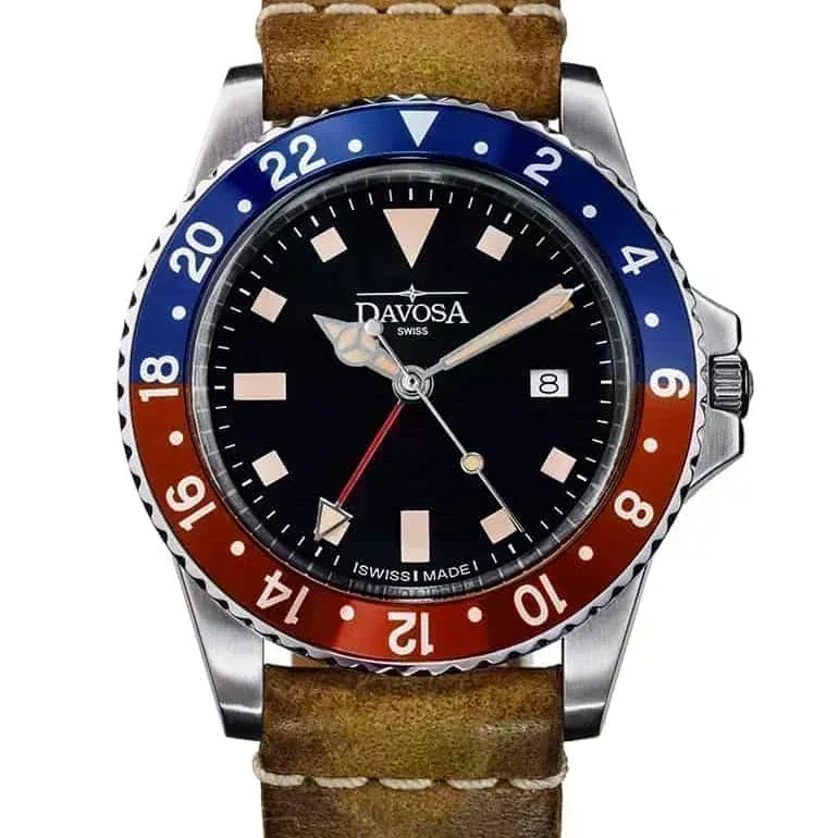 Vintage Quartz 100m Red Blue Men's Diver Watch 16250095