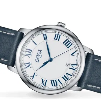 Amaranto Quartz Swiss-Made White Blue Executive Watch