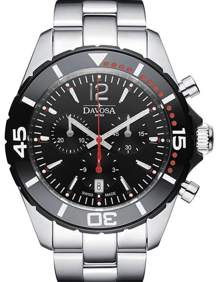 Davosa Swiss Nautic Star Chronograph 16347365 Quartz analog men's wrist watch