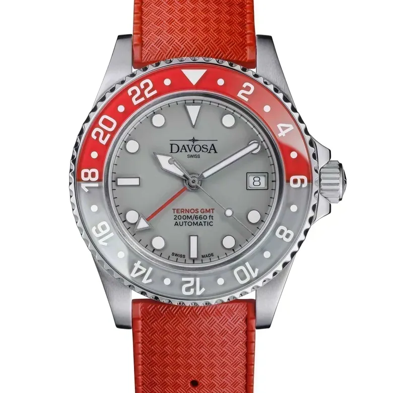 Ternos GMT Lucent Automatic 200m GMT Grey Grey-Red Red Rubber Watch 161.594.65