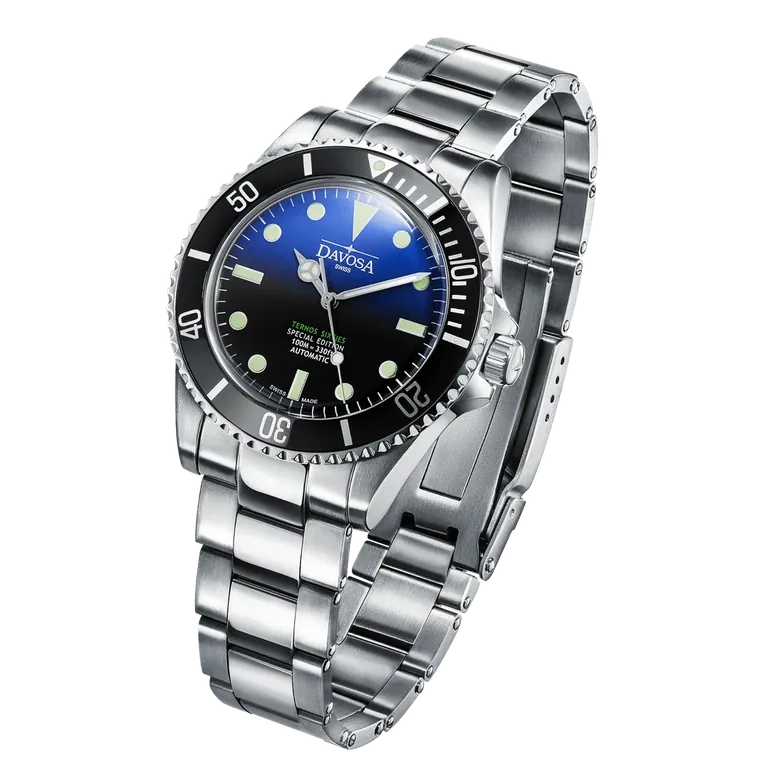 Ternos Sixties Seahorse Swiss-Made 40mm Faded Blue Sapphire Crystal Unisex Wristwatch 16152590 Special US Edition 100 units only