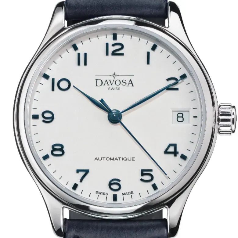 Classic Vegan Automatic Swiss-Made White Blue Executive Watch 16618816
