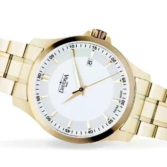 Classic Quartz Swiss-Made White Golden Executive Watch