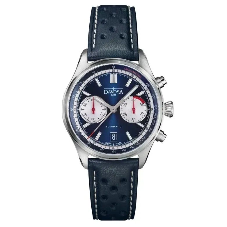 Newton Automatic Chronograph Blue Pilot Rally Watch 16153645 Limited Edition