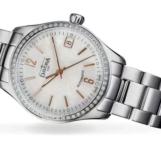 Newton Automatic Swiss-Made Rose Gold White Ladies Watch