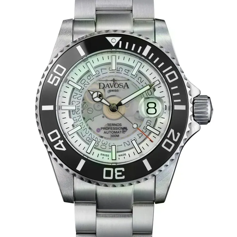 Ternos Professional Auto Nebulous 300m White Diving Watch 16153510