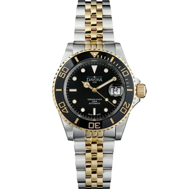 Ternos Ceramic Automatic Swiss-Made PVD Gold Diver Watch 16155503