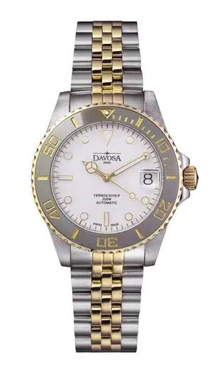 Ternos Medium Automatic Swiss-Made White Gold Diver Watch
