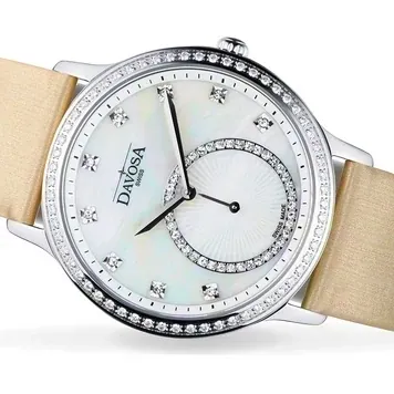 Audrey Quartz Swiss-Made White Ladies Dress Watch 16755735