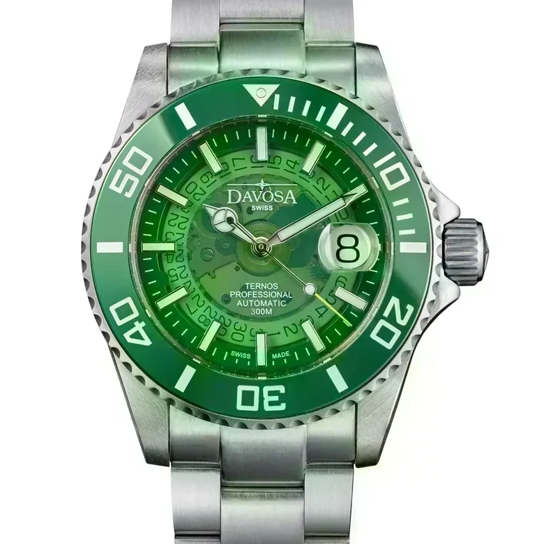 Ternos Professional Auto Nebulous 300m Green Diving Watch 16153570