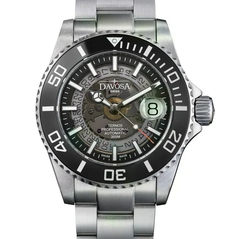 Ternos Professional Auto Nebulous 200m Black Diving Watch 16153550