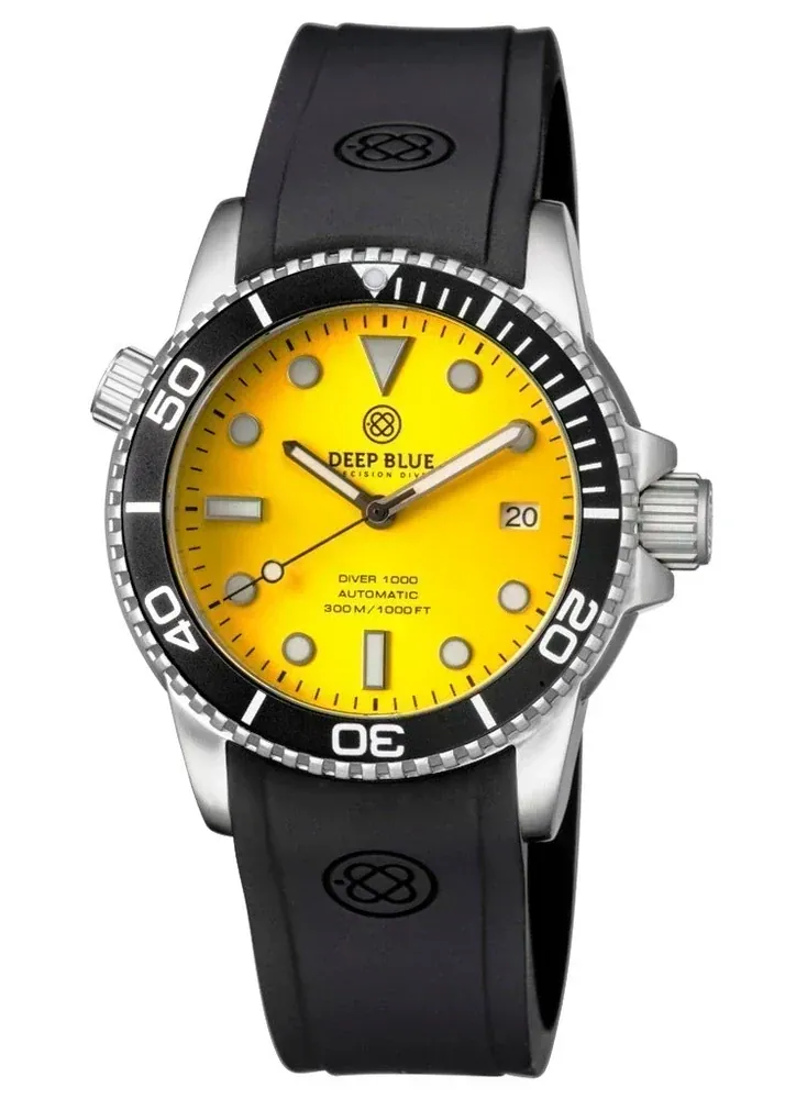 Diver 1000 Automatic Diver Black Bezel Yellow Sunray Dial