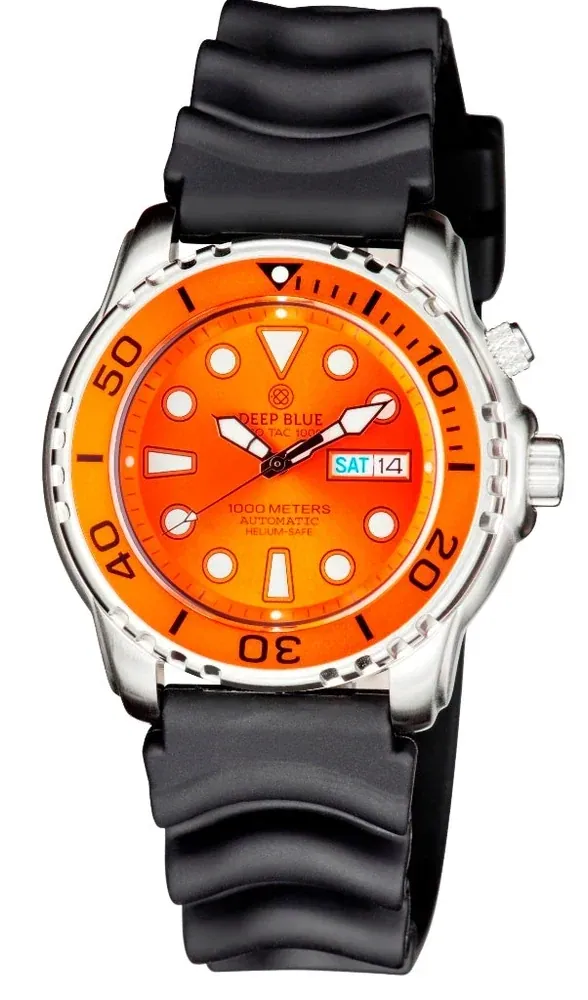Pro Tac 1000m Automatic Diver Orange Bezel - Orange Dial