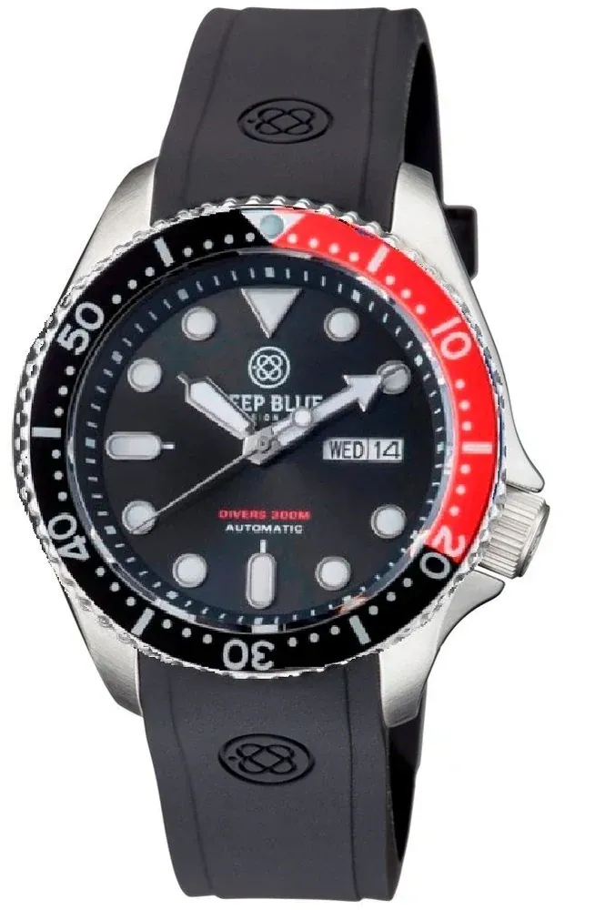 Military Diver 40mm Black/red Bezel - Black Dial - Automatic Diver
