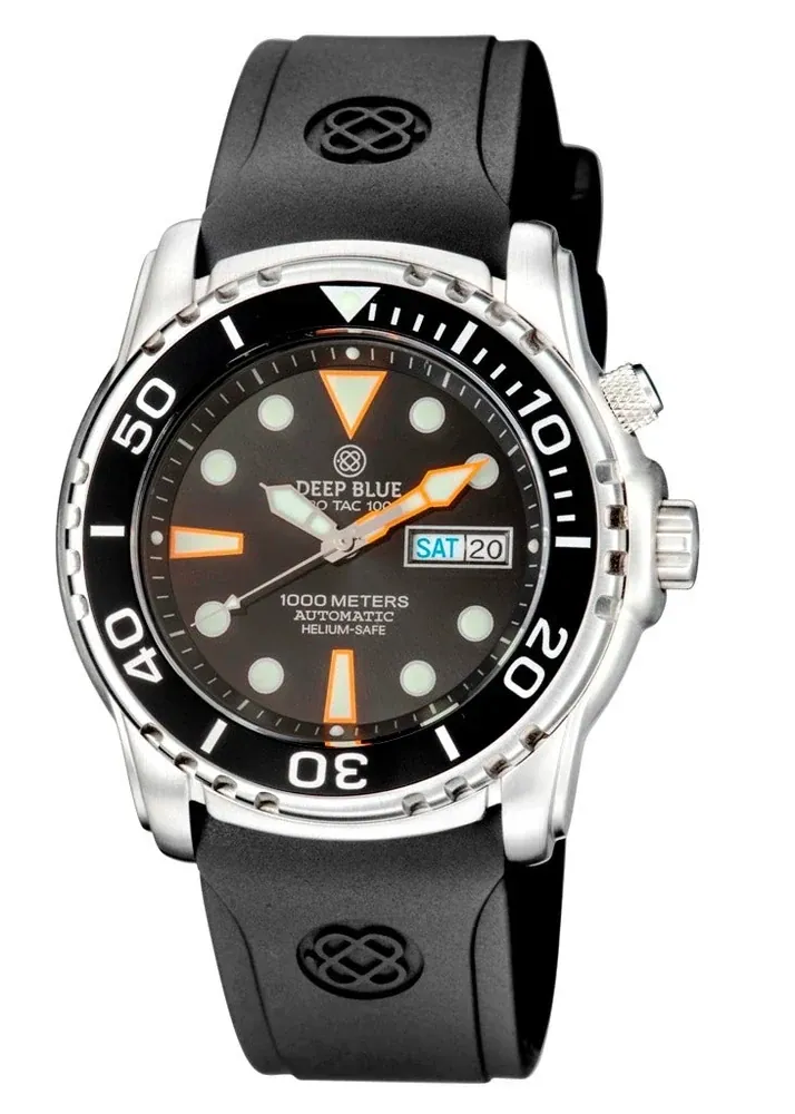 Pro Tac Diver 1000m Automatic Black Bezel Orange Indices