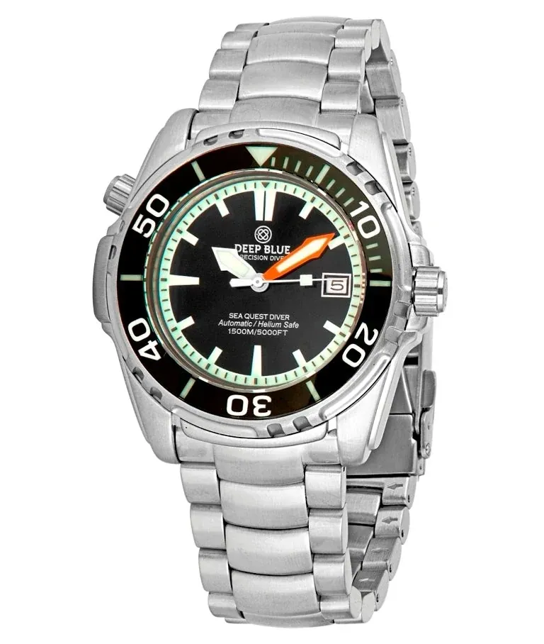 Sea Quest 42mm 1500m Automatic Diver Black
