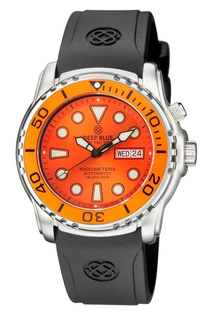 Pro Tac Diver 1000m Automatic Orange Bezel Orange Dial