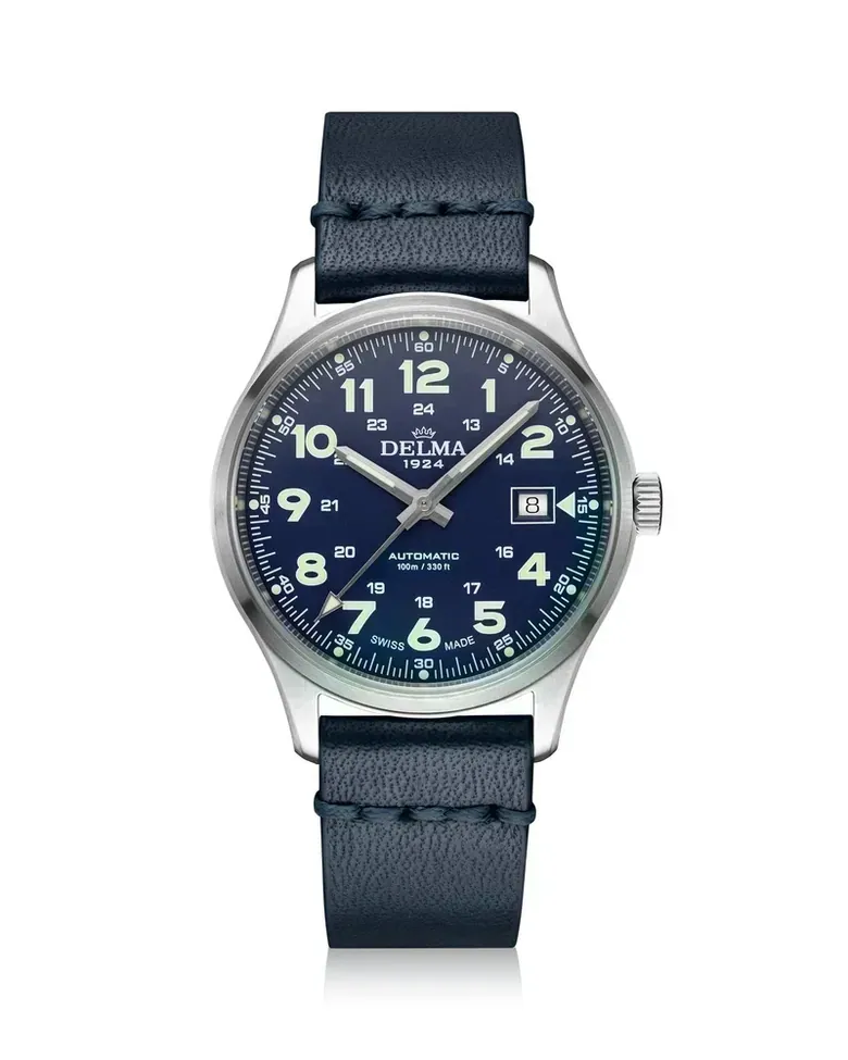 Delma Commander 40mm Stainless Steel Case Blue Dial