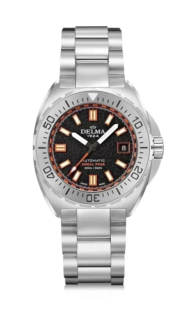 DELMA Shell Star 41mm Automatic Stainless Steel Orange Dial