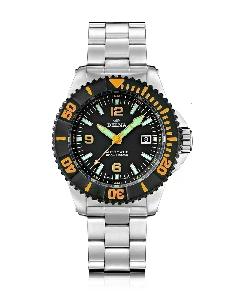 DELMA Blue Shark IV Black Bezel Black Dial