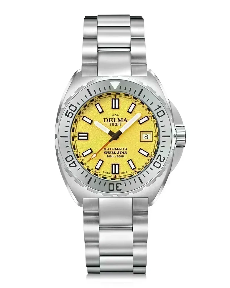 DELMA Shell Star 41mm Automatic Stainless Steel Yellow Dial