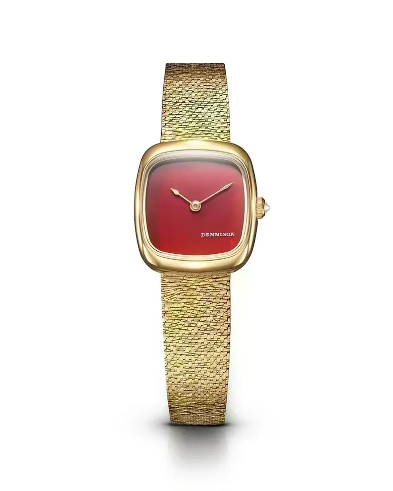 Mini Red Jasper In Gold