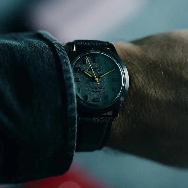 Stealth Field Watch made from recycled materials - Dark Knight