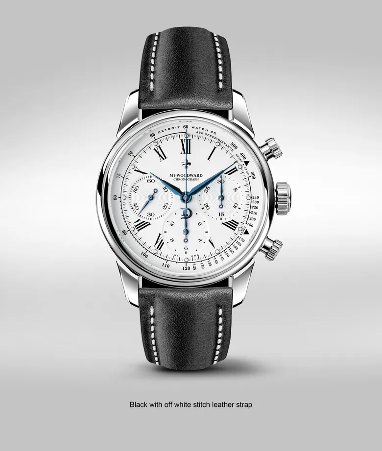 42mm M1-Woodward® Classic Roman Dial Chronograph Exhibition Blue Hands