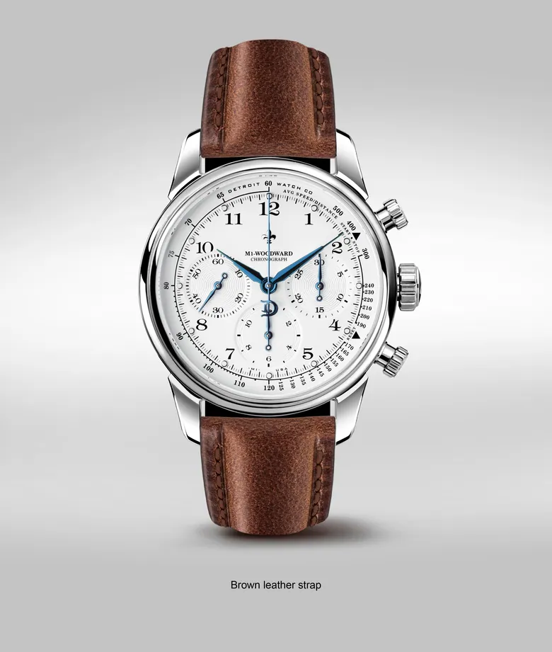 42mm M1-Woodward® Classic Arabic dial Chronograph Exhibition Blue Hand