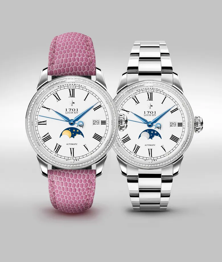39mm Women's Pontchartrain Louis XIV Moonphase Exhibition